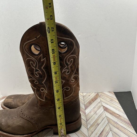 Cody James BB02 Saddle Vamp Western Broad Square Toe Boots Men’s Size 9 D $199 main image 4